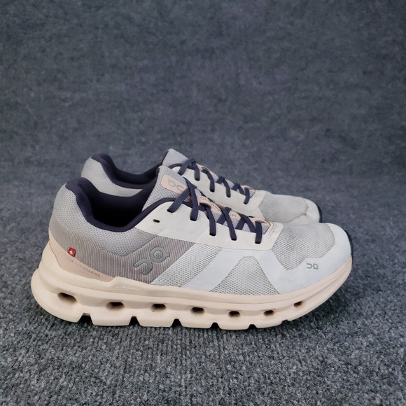 On Cloud Cloudrunner‎ Shoes Size 8 Gray White Light Pink Running Sneakers